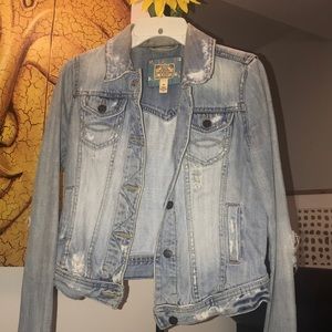 Distressed, lived in denim jacket